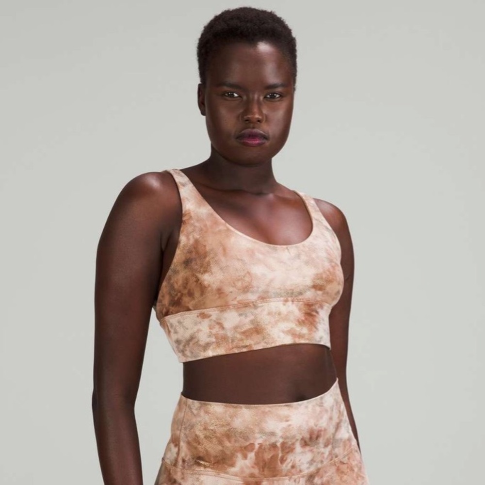 lululemon athletica Brown Tie-Dye Sports Bra